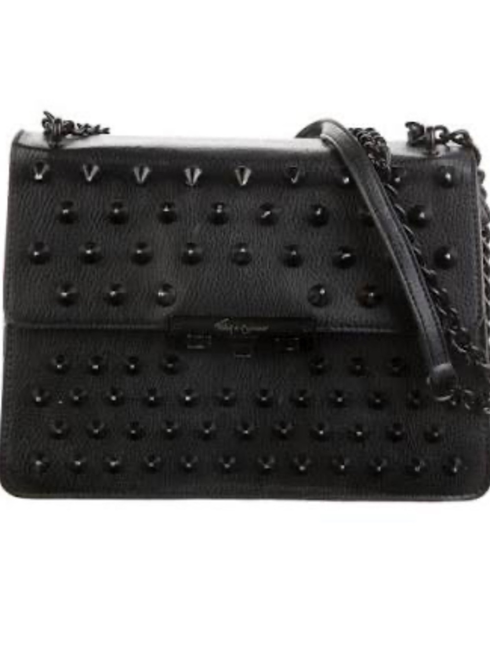 Foley & Corinna Black Studded Crossbody Chain Bag